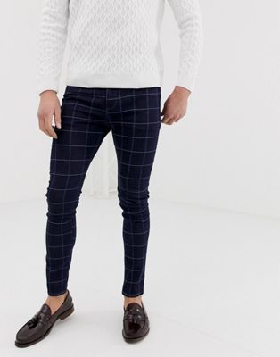 grey check jeans