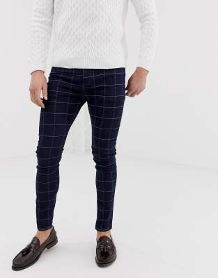 grey checkered jeans