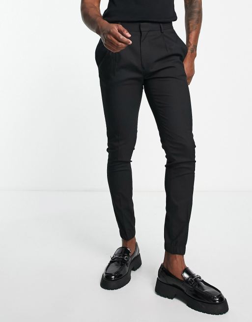 ASOS DESIGN super skinny smart joggers in black ASOS