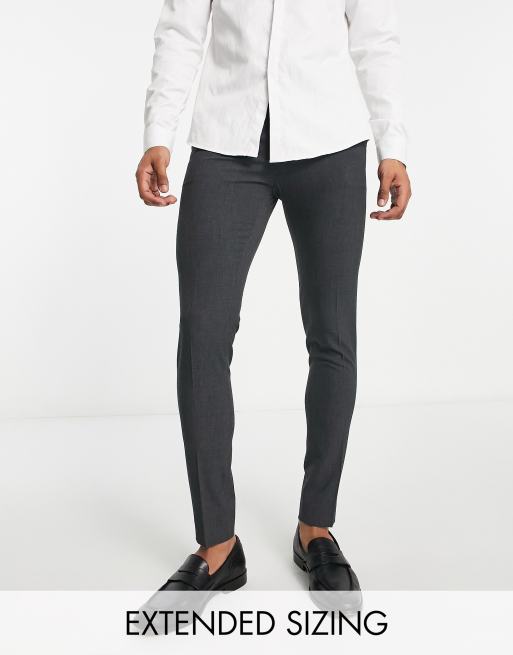 ASOS DESIGN super skinny suit pants in charcoal