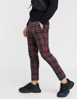asos design super skinny smart pants in black