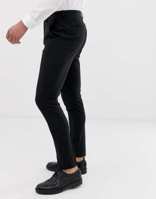 asos design super skinny smart pants in black