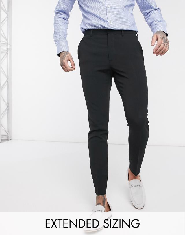 ASOS DESIGN super skinny smart pants in black