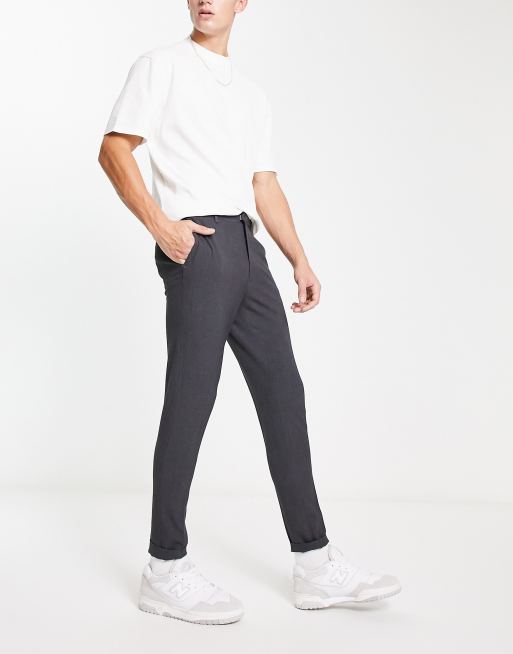 ASOS DESIGN super skinny suit pants in charcoal