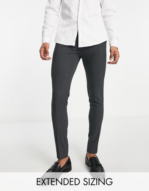 ASOS DESIGN super skinny smart pants in charcoal
