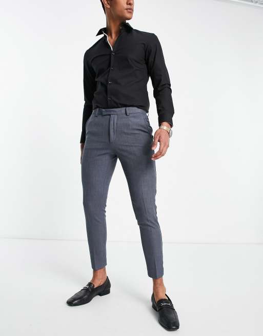 ASOS DESIGN super skinny smart pants in gray tonic