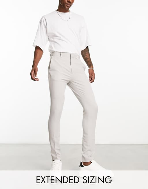 ASOS DESIGN skinny smart pants in gray