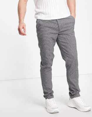 ASOS DESIGN super skinny smart pants in grey micro texture