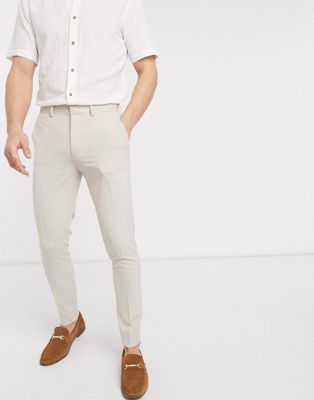 ASOS DESIGN super skinny smart pants in ice gray | ASOS