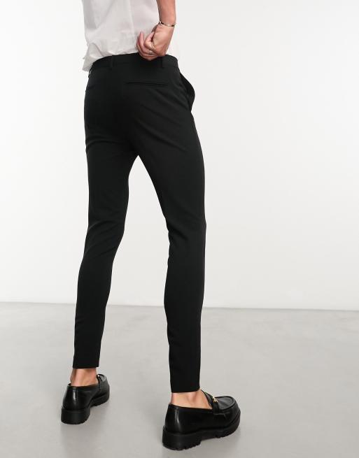 ASOS DESIGN super skinny smart pants multipack in black & gray