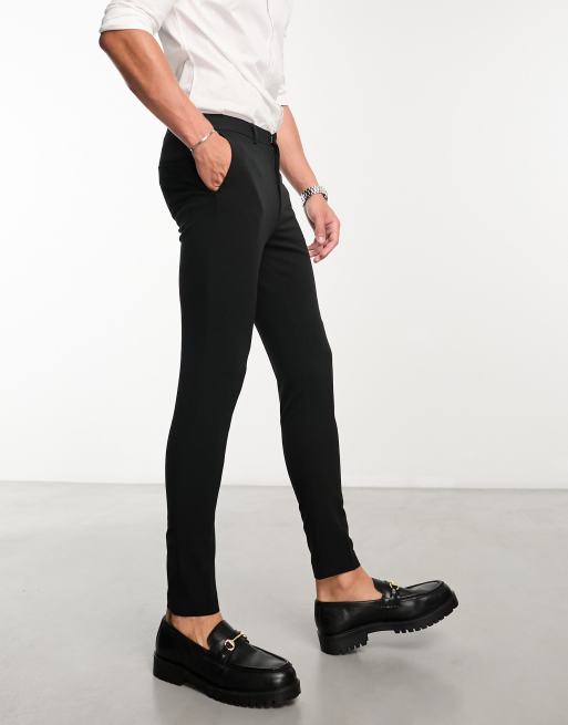 ASOS DESIGN super skinny smart pants multipack in black & gray
