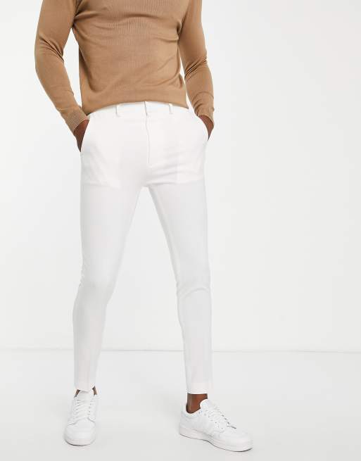 White skinny deals slacks