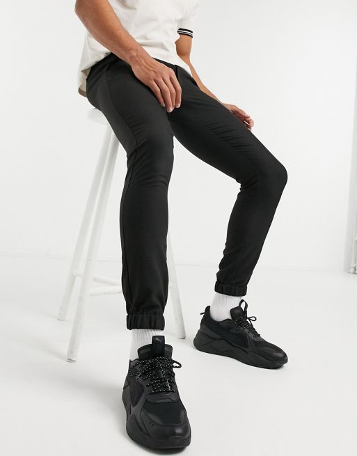 ASOS DESIGN super skinny smart pants in black