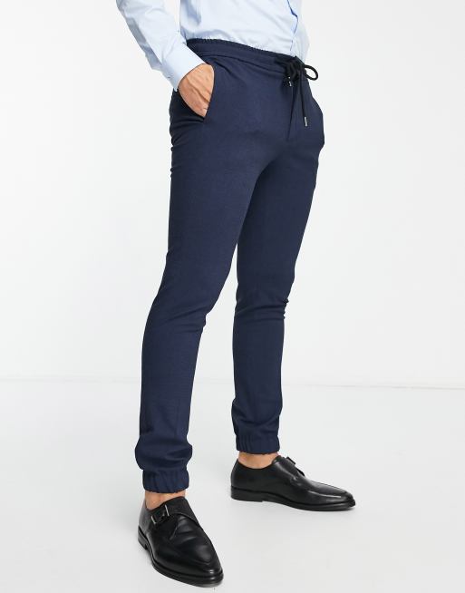 ASOS DESIGN super skinny smart sweatpants in micro check