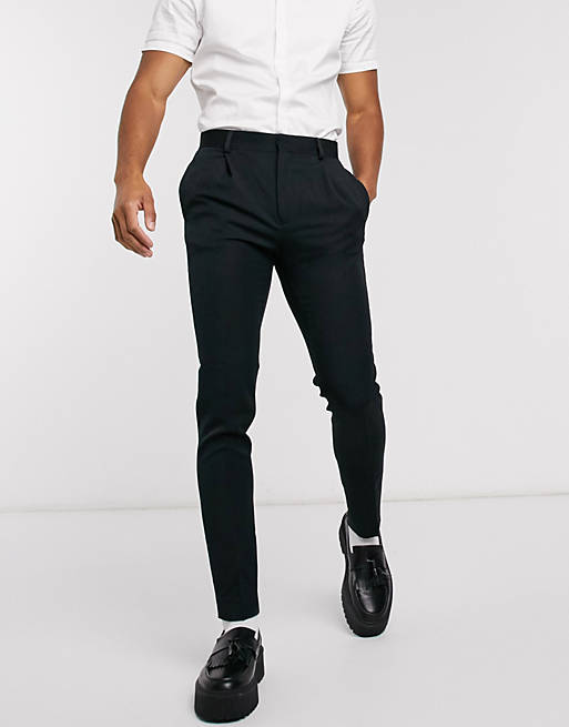 ASOS DESIGN super skinny smart trouser in black
