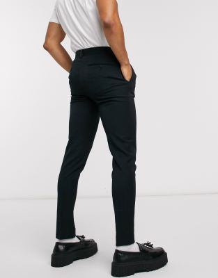 high waisted super skinny black trousers