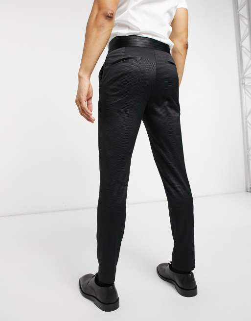 Asos design super skinny smart pants hot sale in black