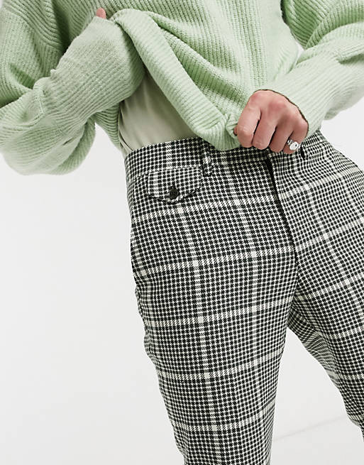 Trousers & Chinos super skinny smart trousers in green and black bold check 