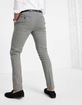 super skinny smart trousers in black