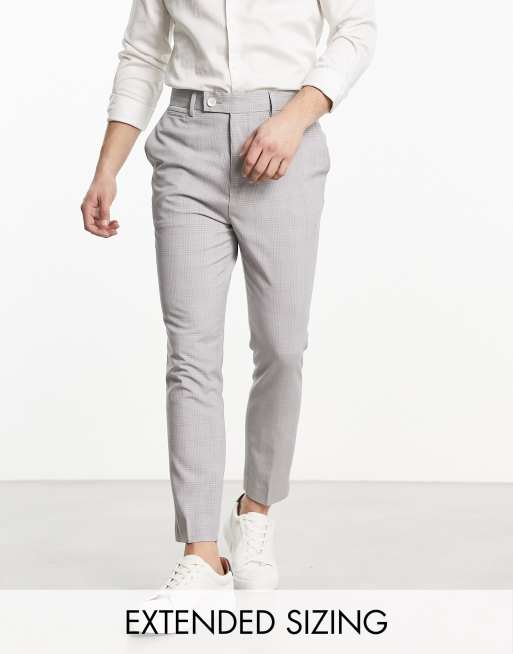 Mens grey 2024 trousers skinny