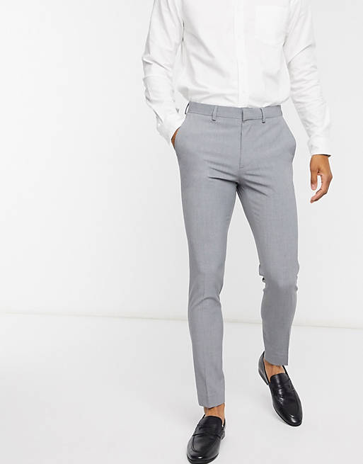 ASOS DESIGN super skinny smart trousers in grey