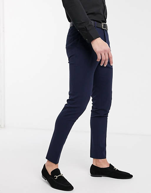  super skinny smart trousers in navy 