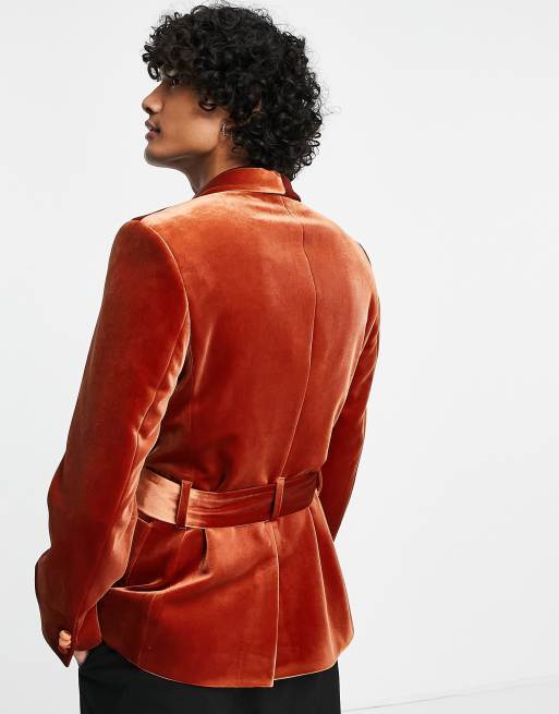 Burnt orange hotsell velvet jacket