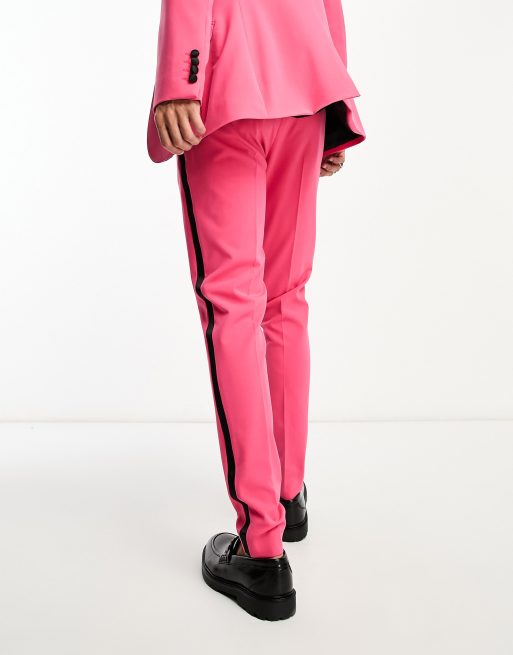 ASOS DESIGN - Super skinny smokingpantalon in felroze, 2 van 5
