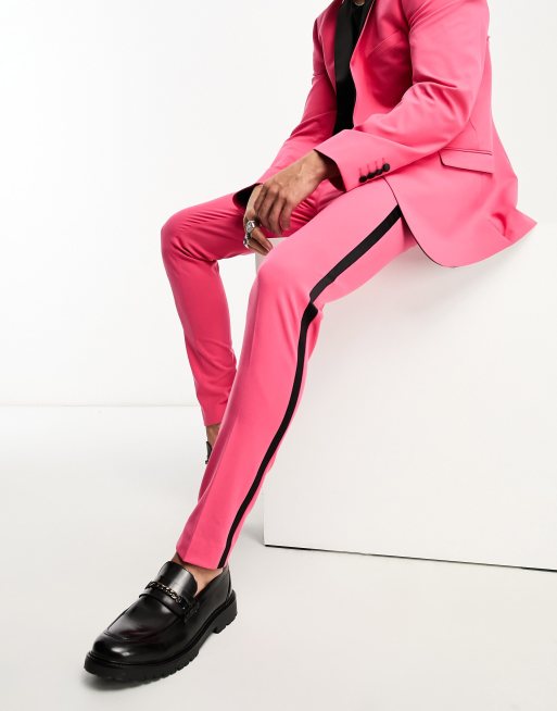 ASOS DESIGN - Super skinny smokingpantalon in felroze, 5 van 5