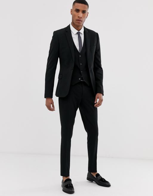 Black suit skinny sales fit