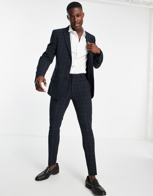 ASOS DESIGN super skinny suit jacket in blackwatch tartan, 4 of 4