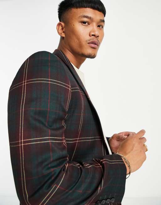 Green tartan jacket on sale mens