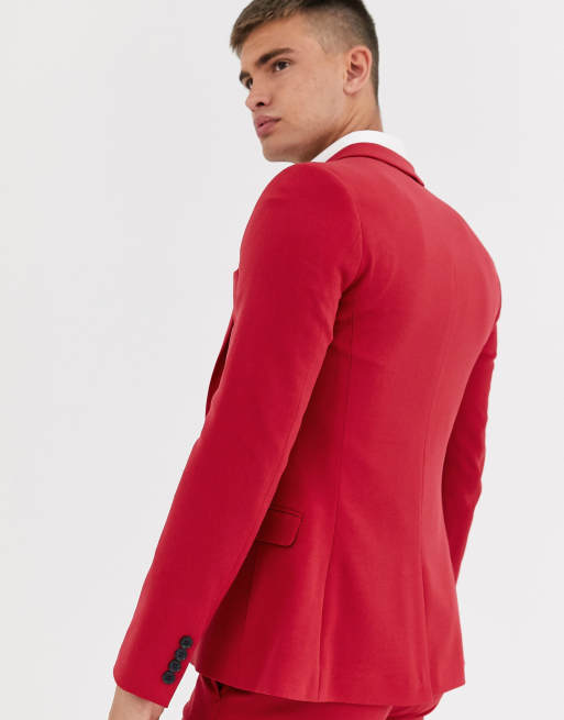 ASOS DESIGN Skinny Suit Trousers In Scarlet Red, $25, Asos