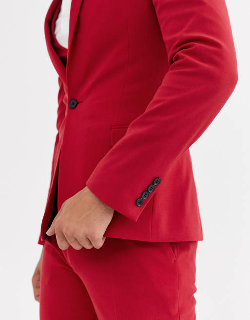 ASOS DESIGN Red Suit