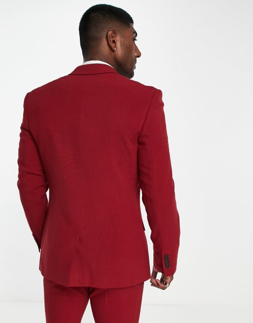 ASOS DESIGN Skinny Suit Trousers In Scarlet Red, $25, Asos