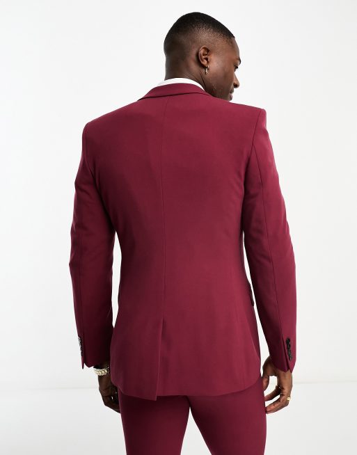 Long red suit outlet jacket