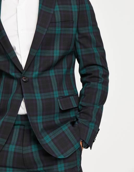 Green hot sale tartan jacket