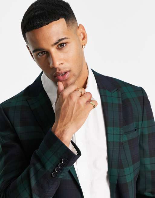 Asos hot sale tartan blazer