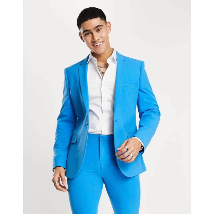 electric blue suits for men