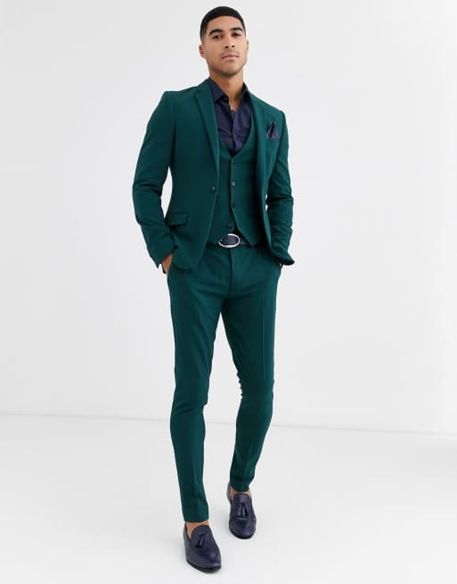 Traje chaqueta hombre online verde