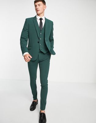 ASOS DESIGN super skinny suit jacket in forest green