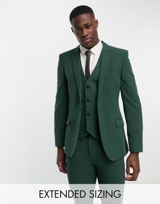 ASOS DESIGN super skinny suit jacket in forest green - ASOS Price Checker