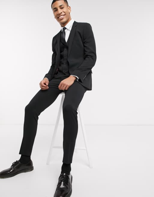 Black skinny outlet suit jacket