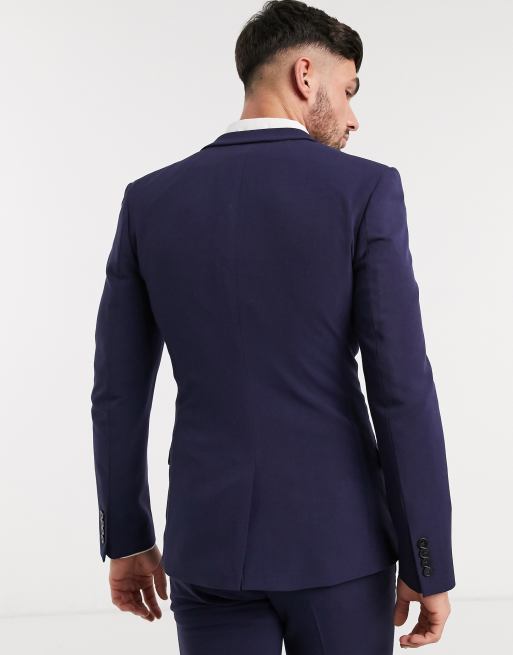 Asos navy best sale blue suit