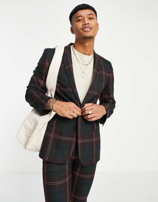 Asos on sale tartan blazer