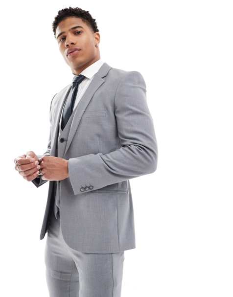 ASOS DESIGN super skinny suit jacket in grey - view 1
