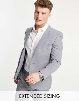 ASOS DESIGN super skinny suit jacket in mid grey