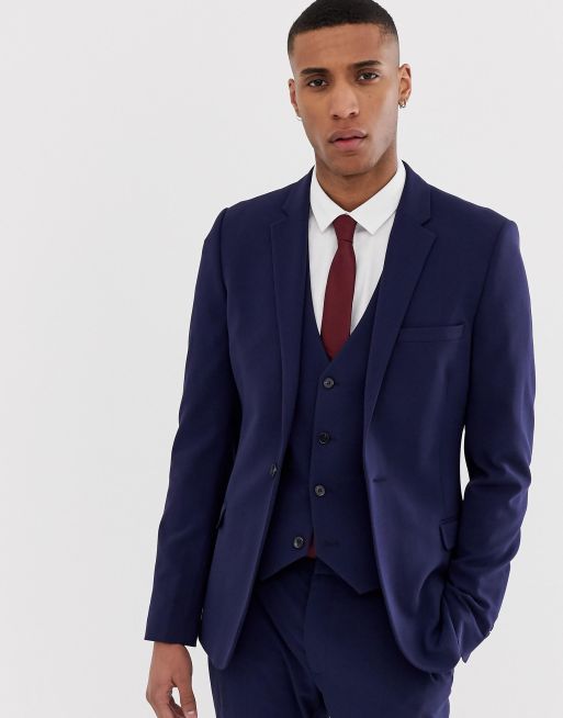 Navy super shop skinny suit