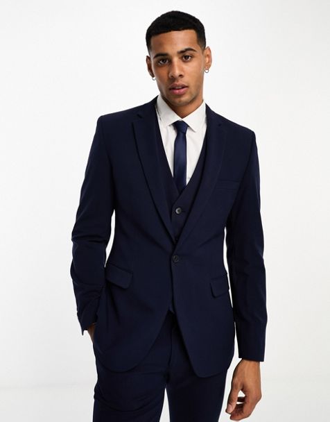 ASOS Super Skinny Four Button Suit in Charcoal