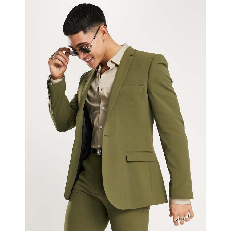 Green dress hot sale jacket mens